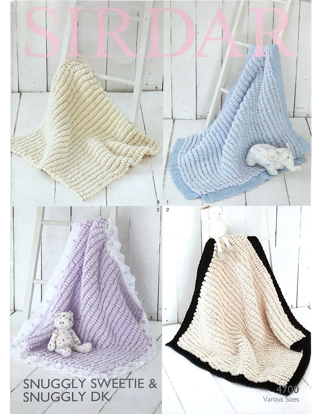 Sirdar Snuggly Sweetie knitting pattern (4700) - blankets