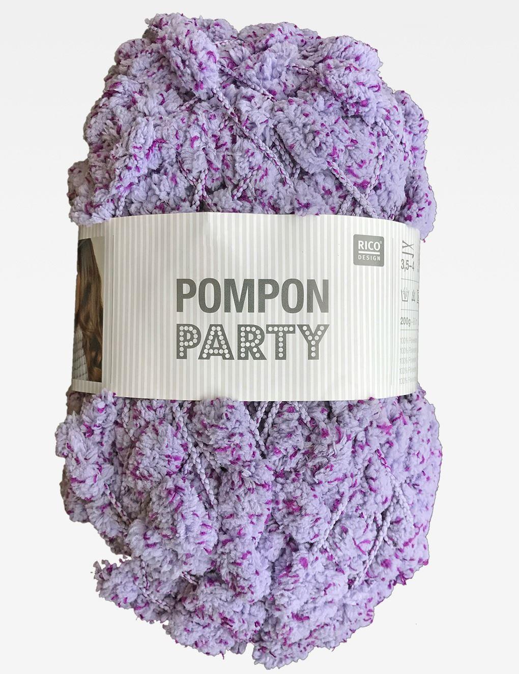 RICO PomPon Party Lilac (006) Pom Pom Yarn - 200g